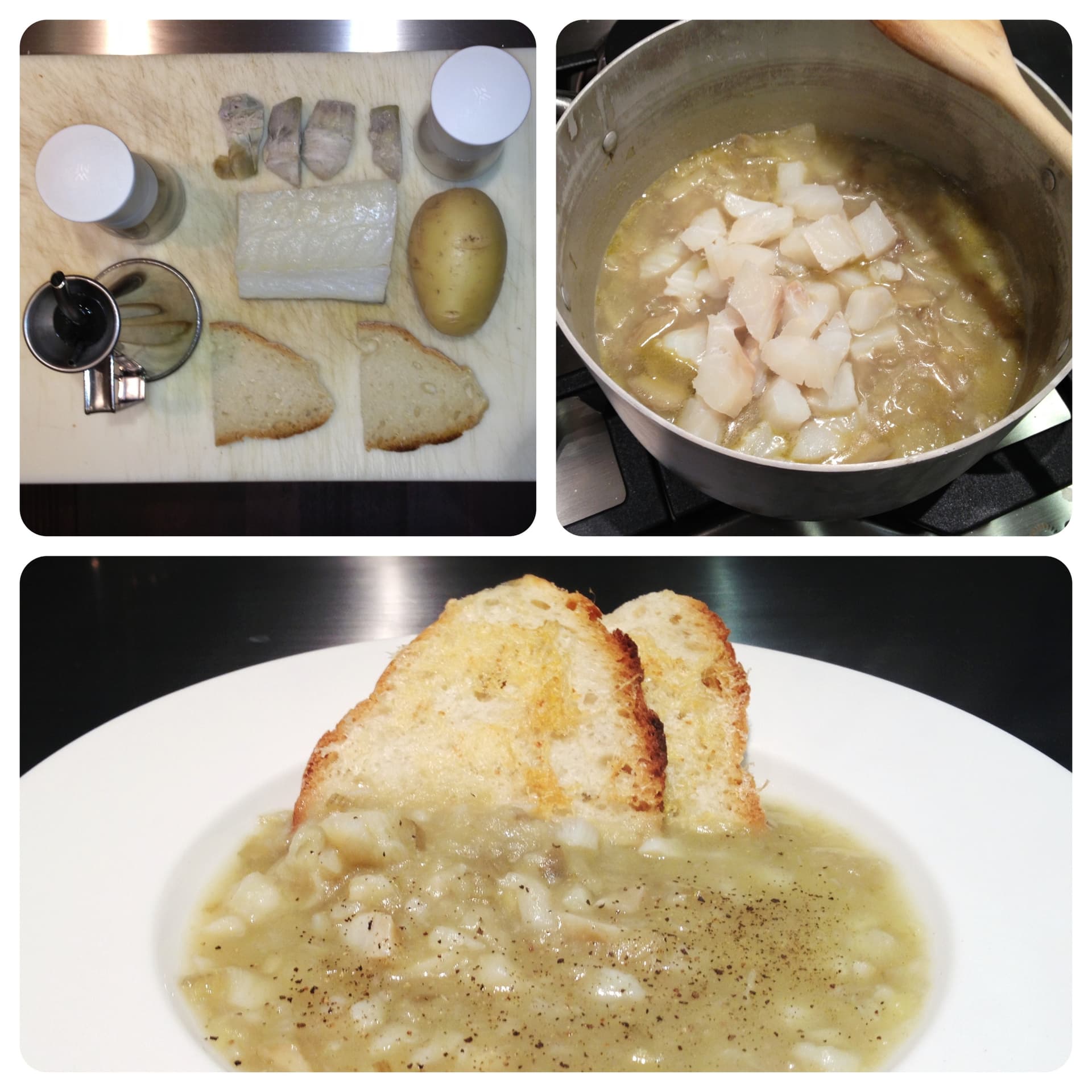 Zuppa di baccalà e carciofi