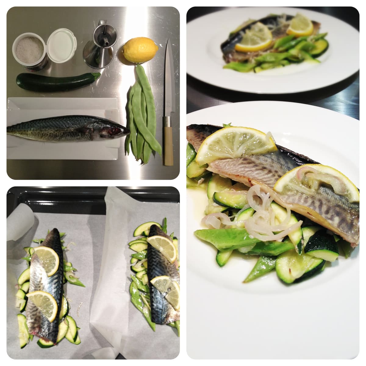 Sgombro al cartoccio con verdure