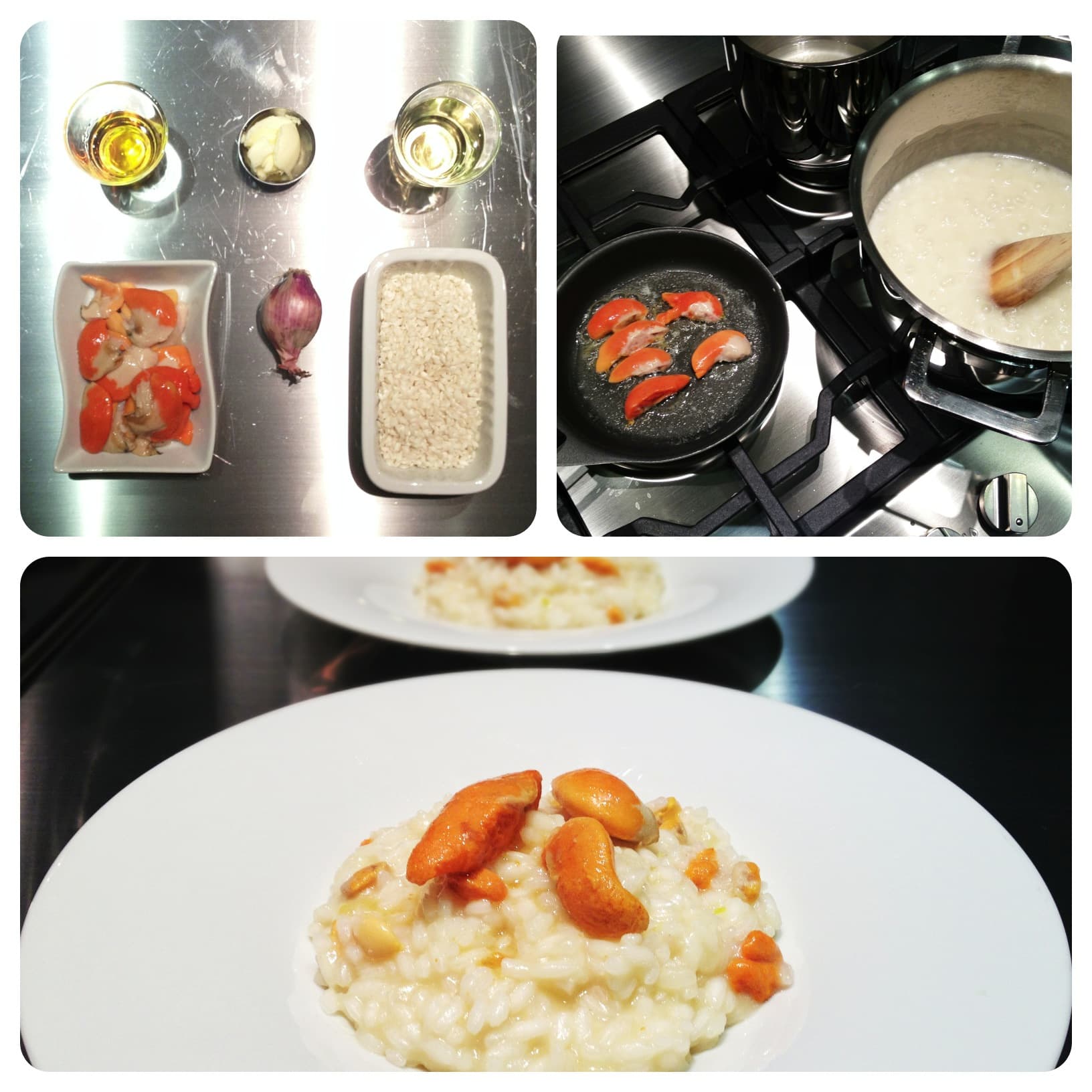 Risotto con coralli di capesante