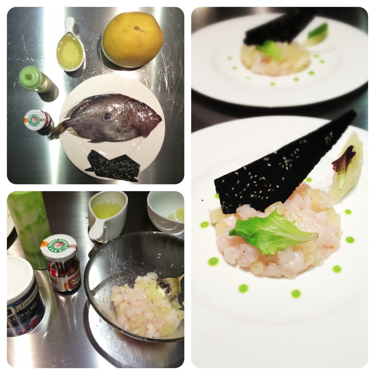 Tartare di san pietro con pomelo e olio alla verbena