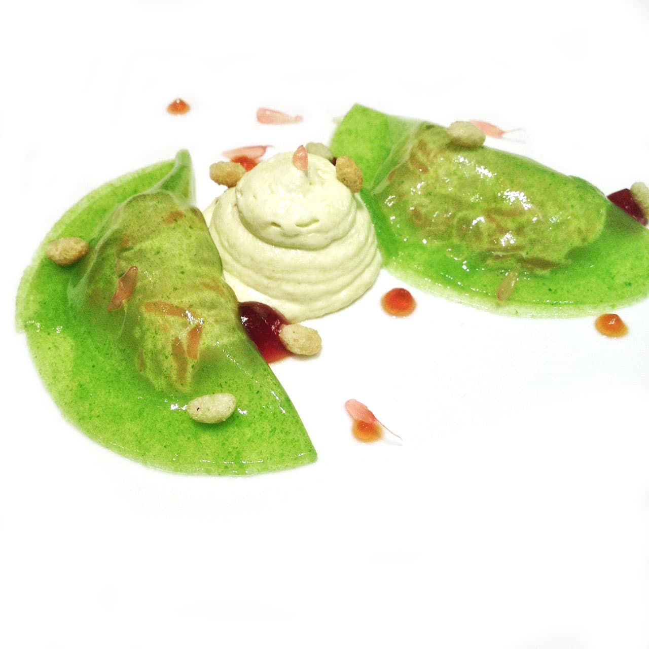 ravioli cetriolo gamberi