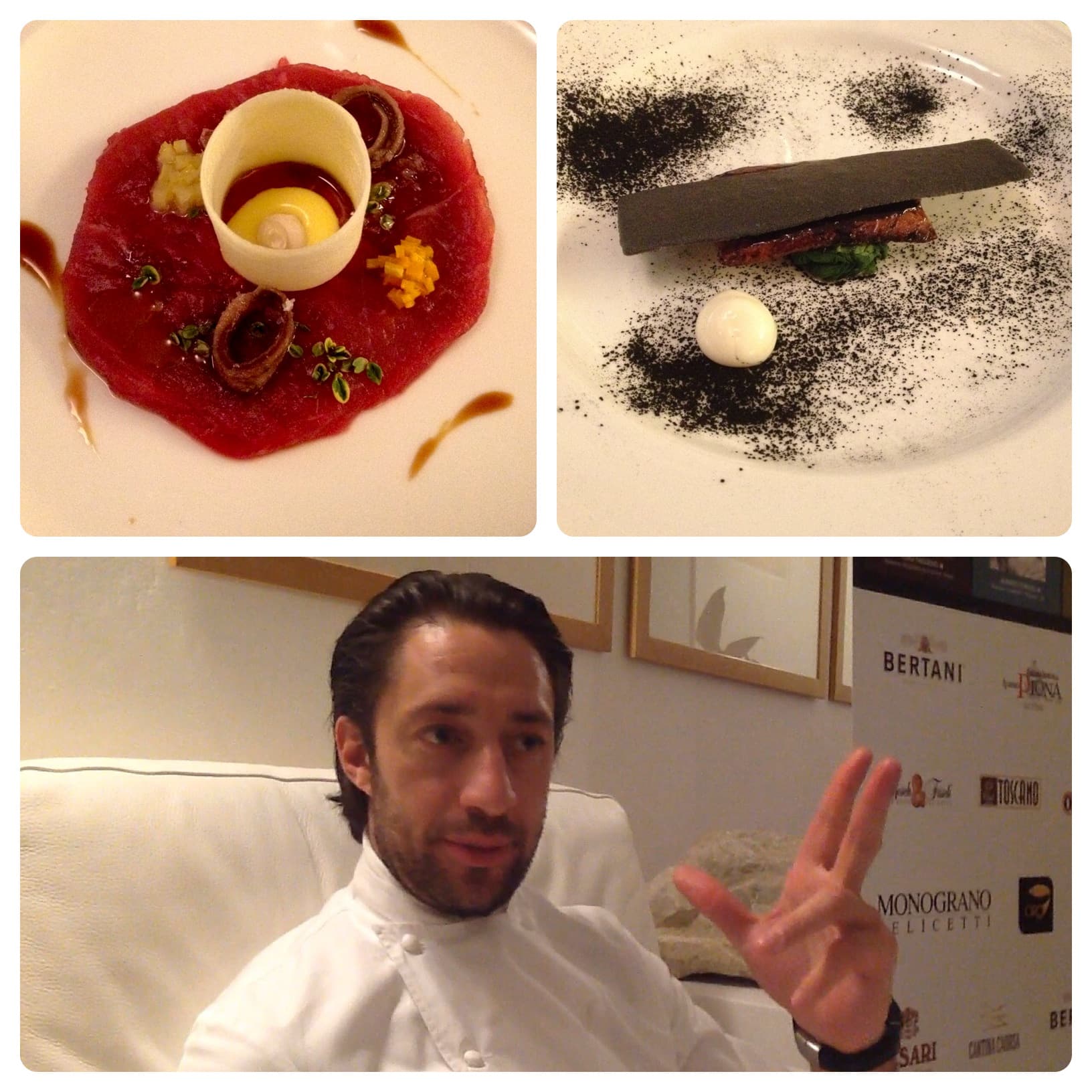 Come si crea un piatto in bianco e nero. Luigi Taglienti a Fish & Chef