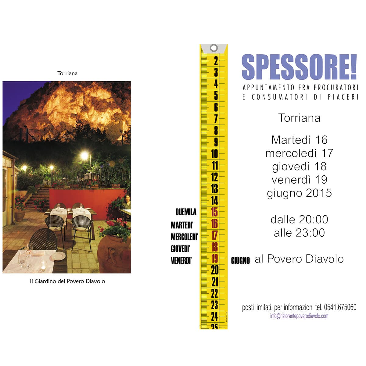 Spessore – 16/19 giugno – Torriana