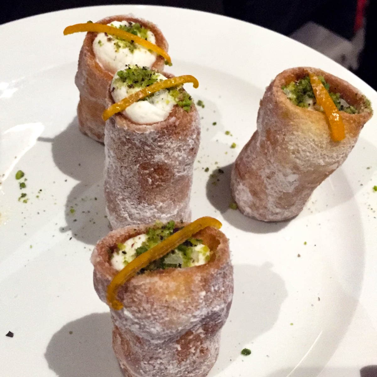 Cannolo di pacchero, ricotta di bufala