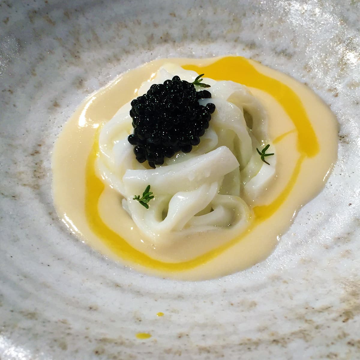 Terry Giacomello - Tagliolini d'albune d'uovo, crema di parmigiano, caviale di tartufo