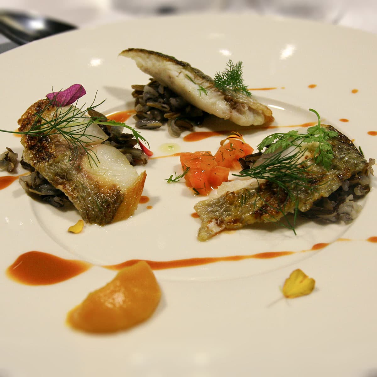 Enoteca Pinchiorri Orata, zucca, riso selvaggio