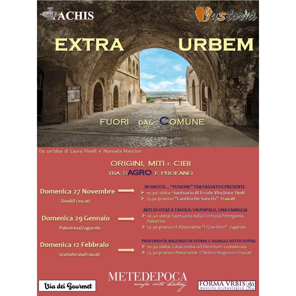 Extra Urbem – 27 novembre, 29 gennaio, 12 febbraio – Frascati