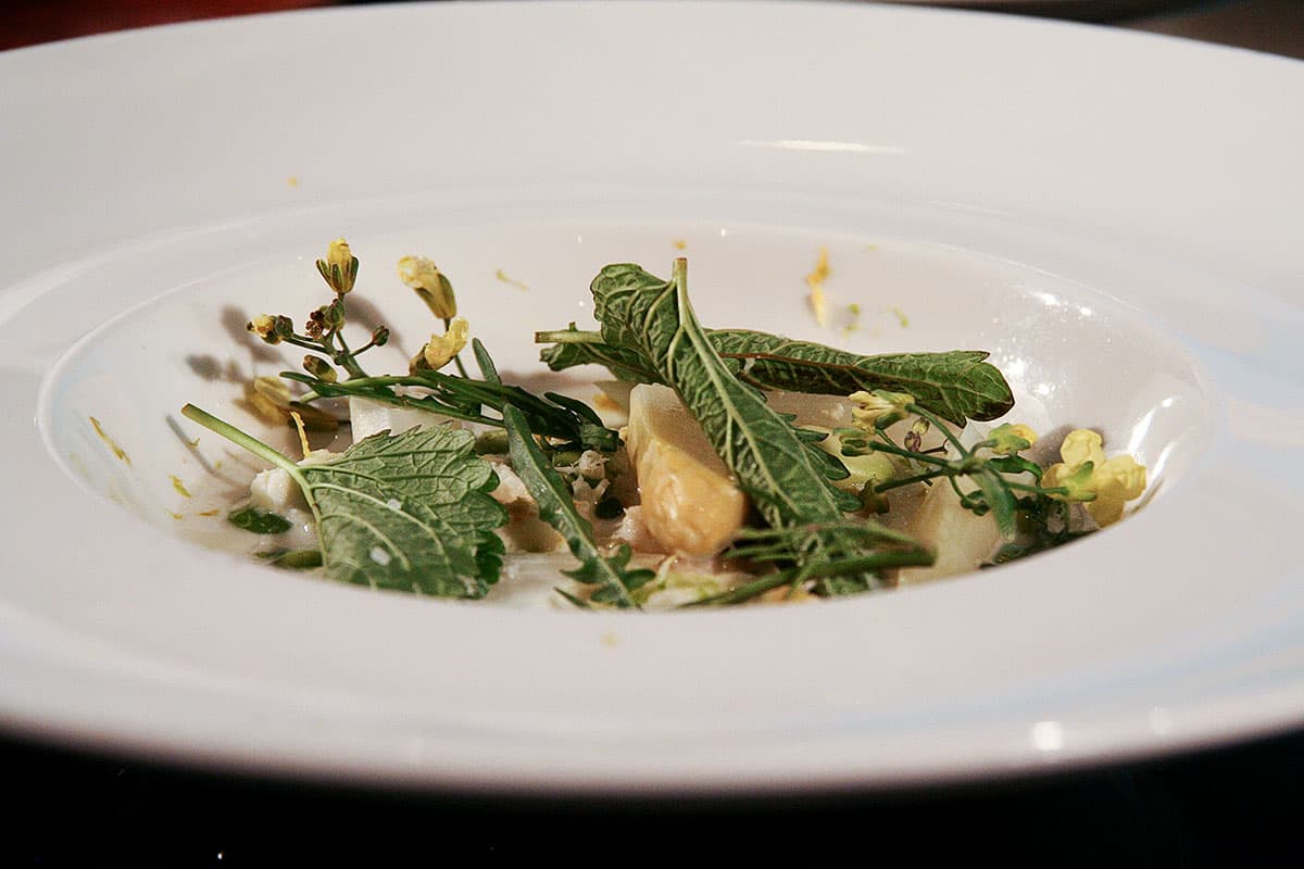 Asparagi bianchi, mozzarella, erbe