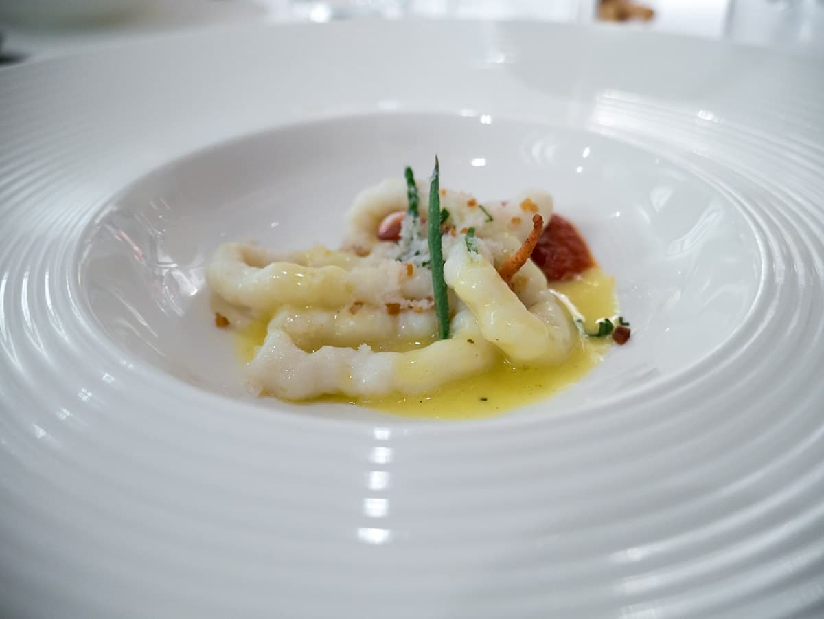 Nicola Portinari, Tagliolini di capesante e calamaro all'amatriciana
