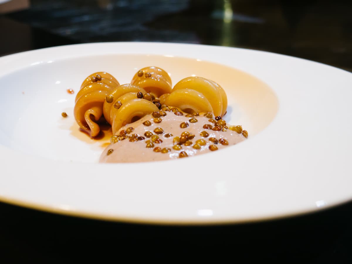 Federico Gramignani, Officina Bistrot - Trottole con spuma di rigaglie di pollo