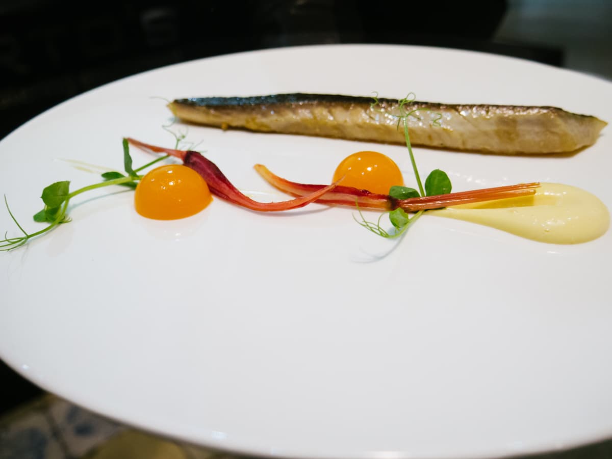 Francesco Franzese, Roji - Cefalo in oliocottura, crema di carota e arancia