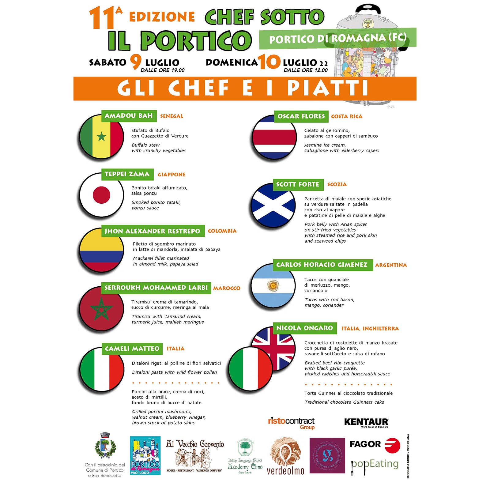 Chef sotto il Portico – 9-10 luglio – Portico e San Benedetto (FC)