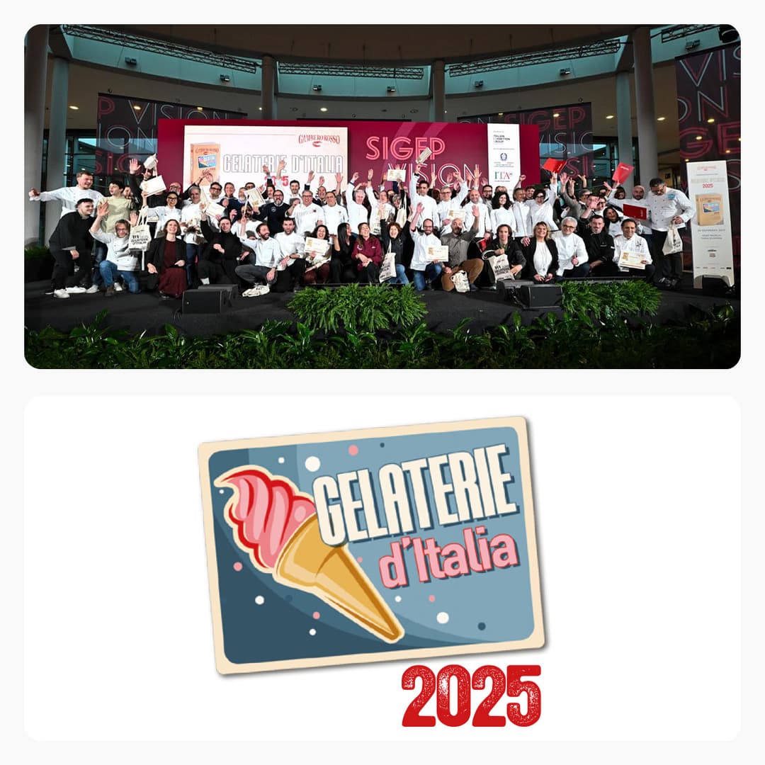 Gambero Rosso Gelaterie d’Italia 2025 – Tutti i 3 coni