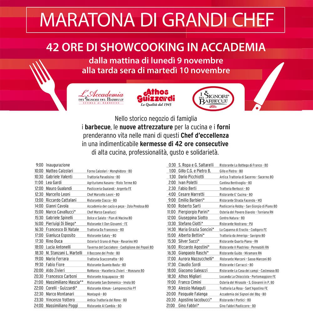 Maratona di grandi chef – 9/10 novembre – Casalecchio di Reno