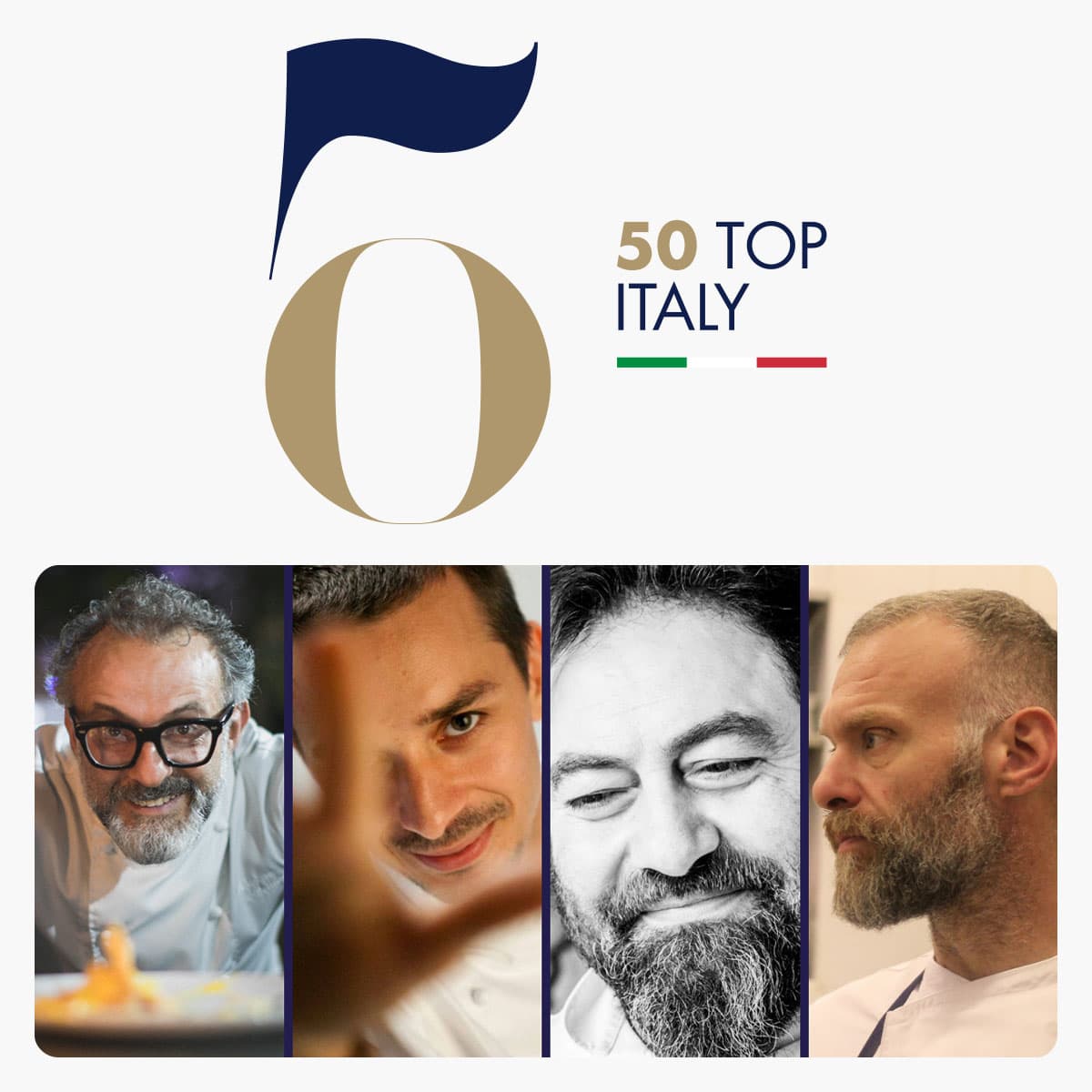 50 Top Italy: Al primo posto gli chef Massimo Bottura, Gianluca Gorini, Franco Cimini e Gabriele Bonci.